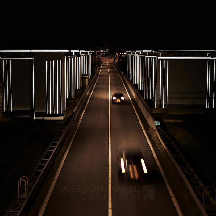 Lighting Products and Lighting Projects Design Gates of Light Retroreflective Architecture by Daan Roosegaarde